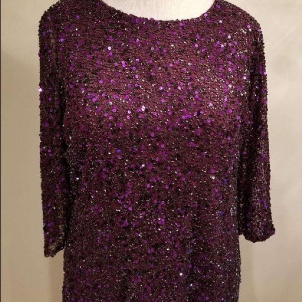 Pissarro nights beaded cowl cocktail dress